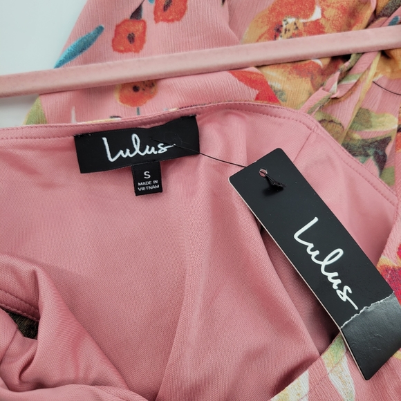 Lulu's Zinnia Blush Pink Floral Print High-Low Maxi Dress - Picture 3 of 5